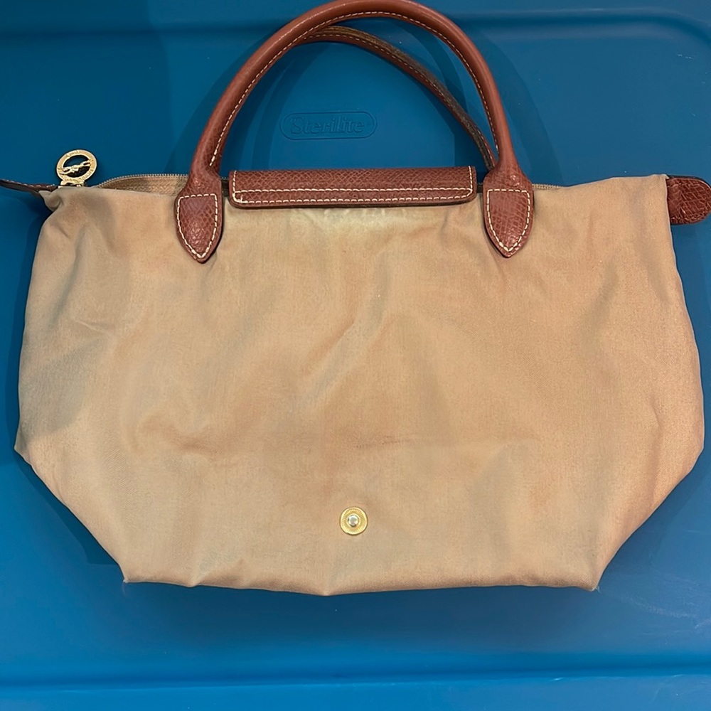 Longchamp small bag special limited edition beige with terry cloth numbers Y2K - Picture 4 of 12